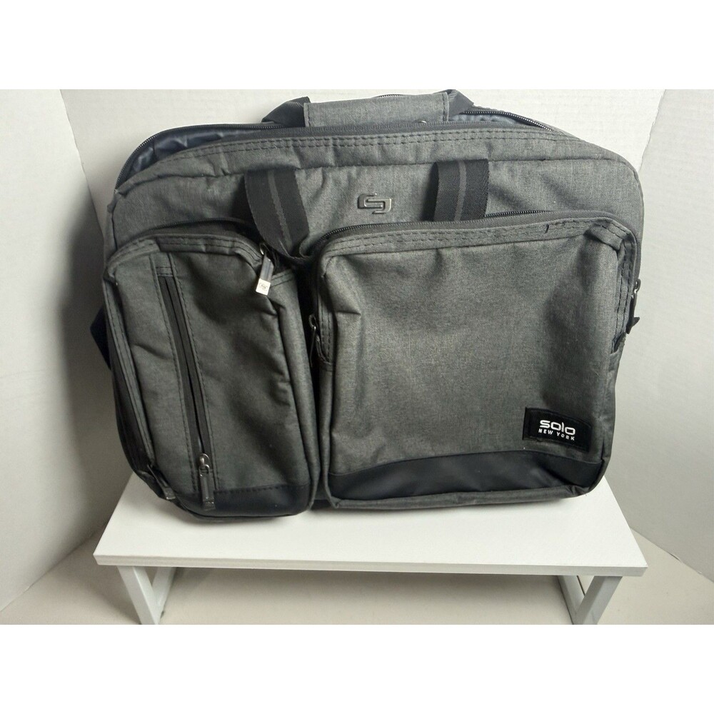 Solo New York Duane 15.6" Laptop Hybrid Backpack Briefcase Gray